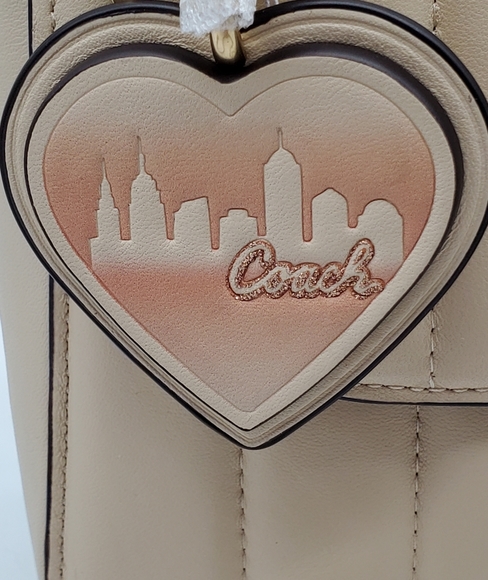 💗3 Piece Coach x Jennifer Lopez Set Marlie Satchel, NYC Wristlet & Bag Charm - Picture 15 of 16